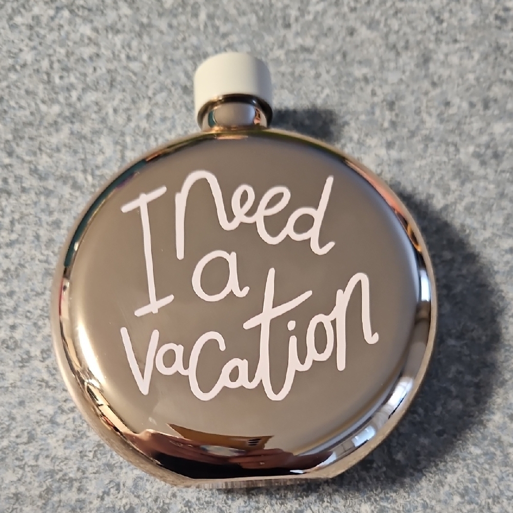 BNIB Kate Spade Gold Metallic Flask